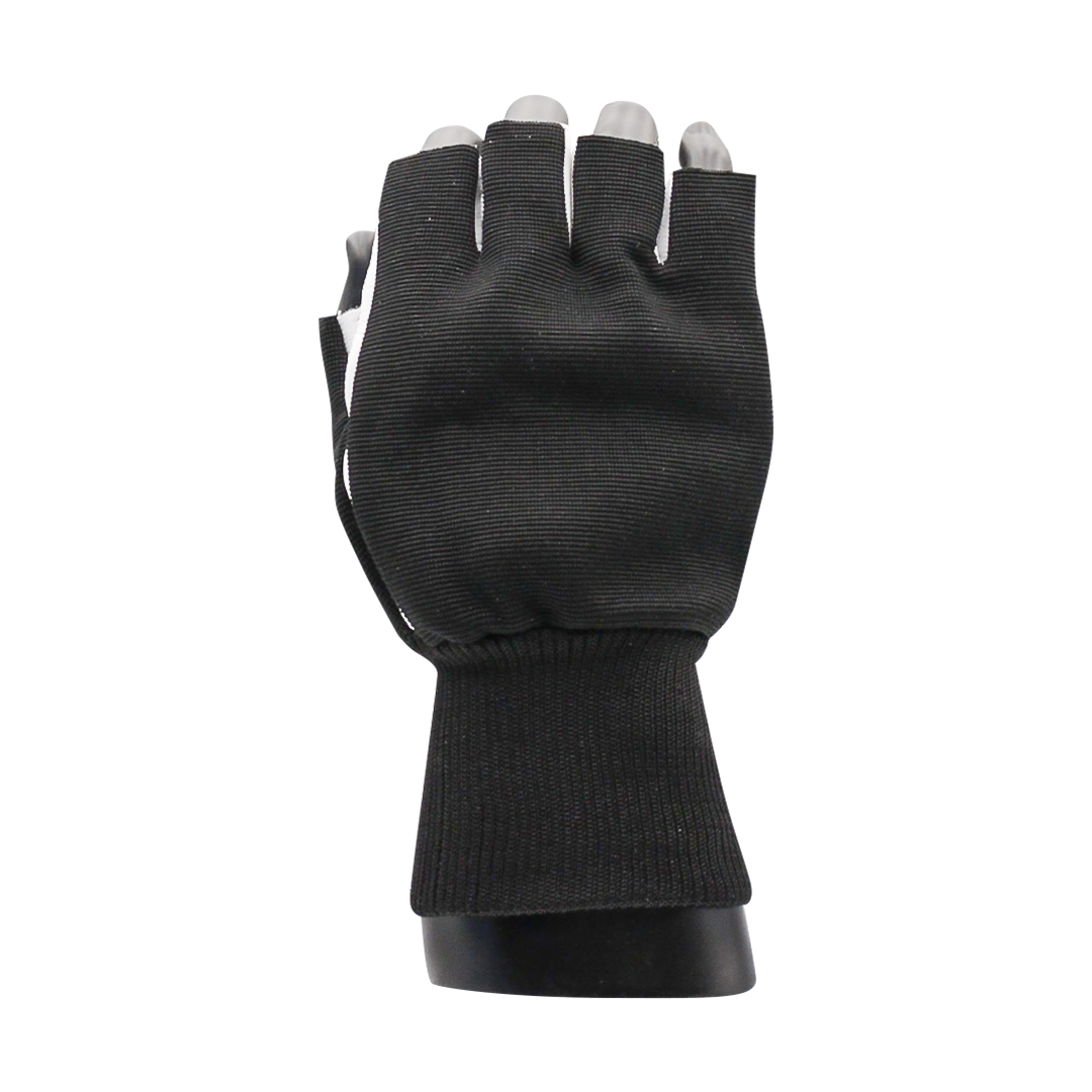 GUANTALETA PIEL CABRA ANVERSO TEXTIL CON PUÑO DE CALCETÍN LAMIRA AS-4573 LG