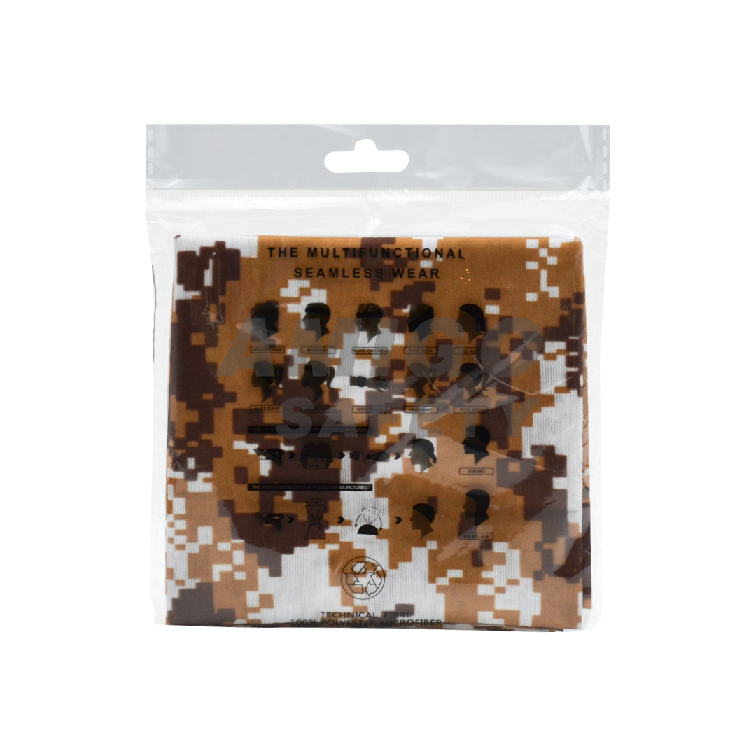 Tubular de Cuello Refrescante Multifuncional Lamira Safety Cammo/Café Unitalla - 2