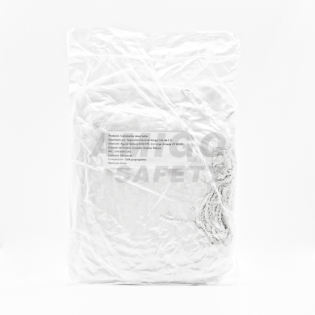 Cubrebarba Polipropileno LAMIRA (Paq. con 100 Pieza) Blanco LS-4690 19" - 2