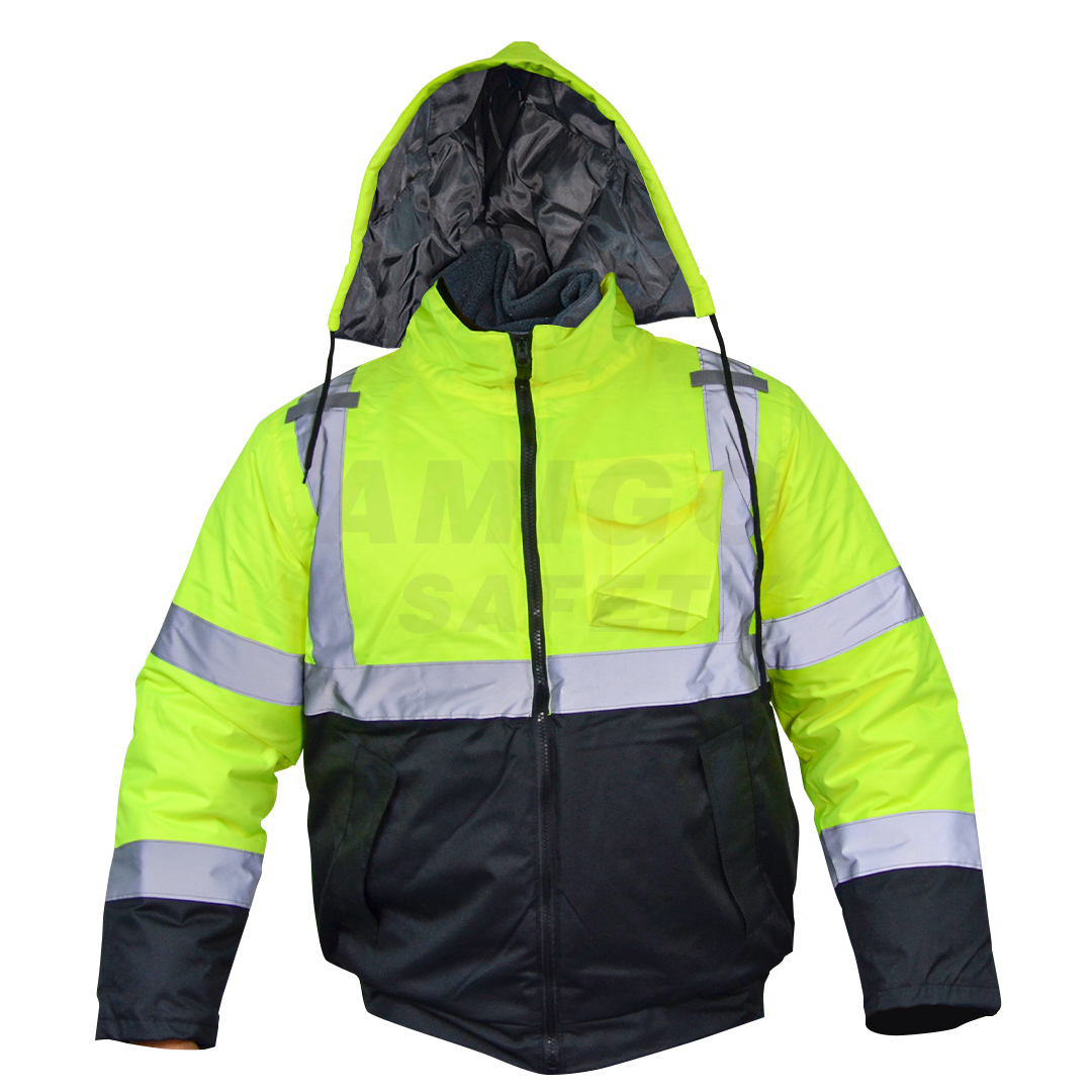 CHAMARRA CORTA OXFORD -20°C LAMIRA AMARILLO/NEGRO LS-4610