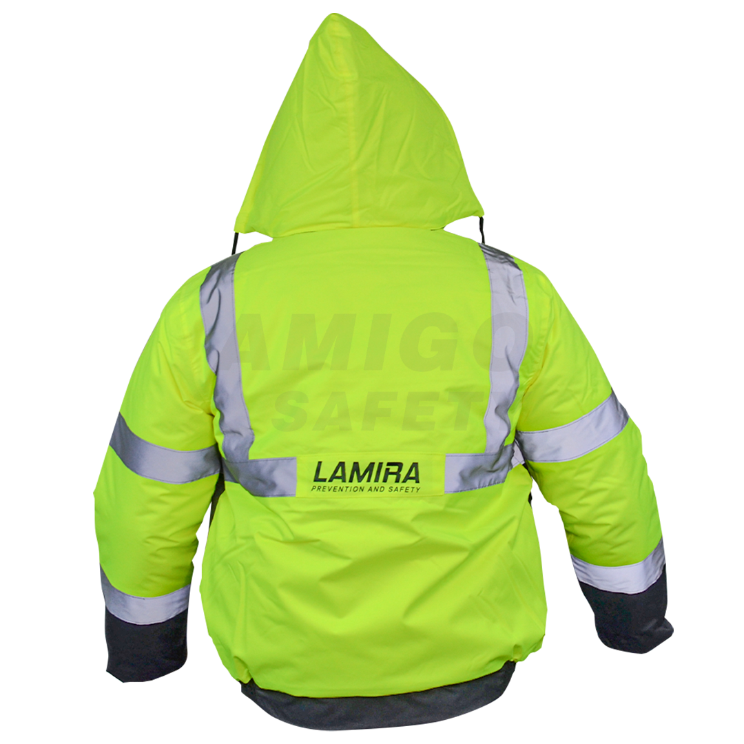 Chamarra Corta Oxford -20°C LAMIRA Amarillo/Negro LS-4610 - 2