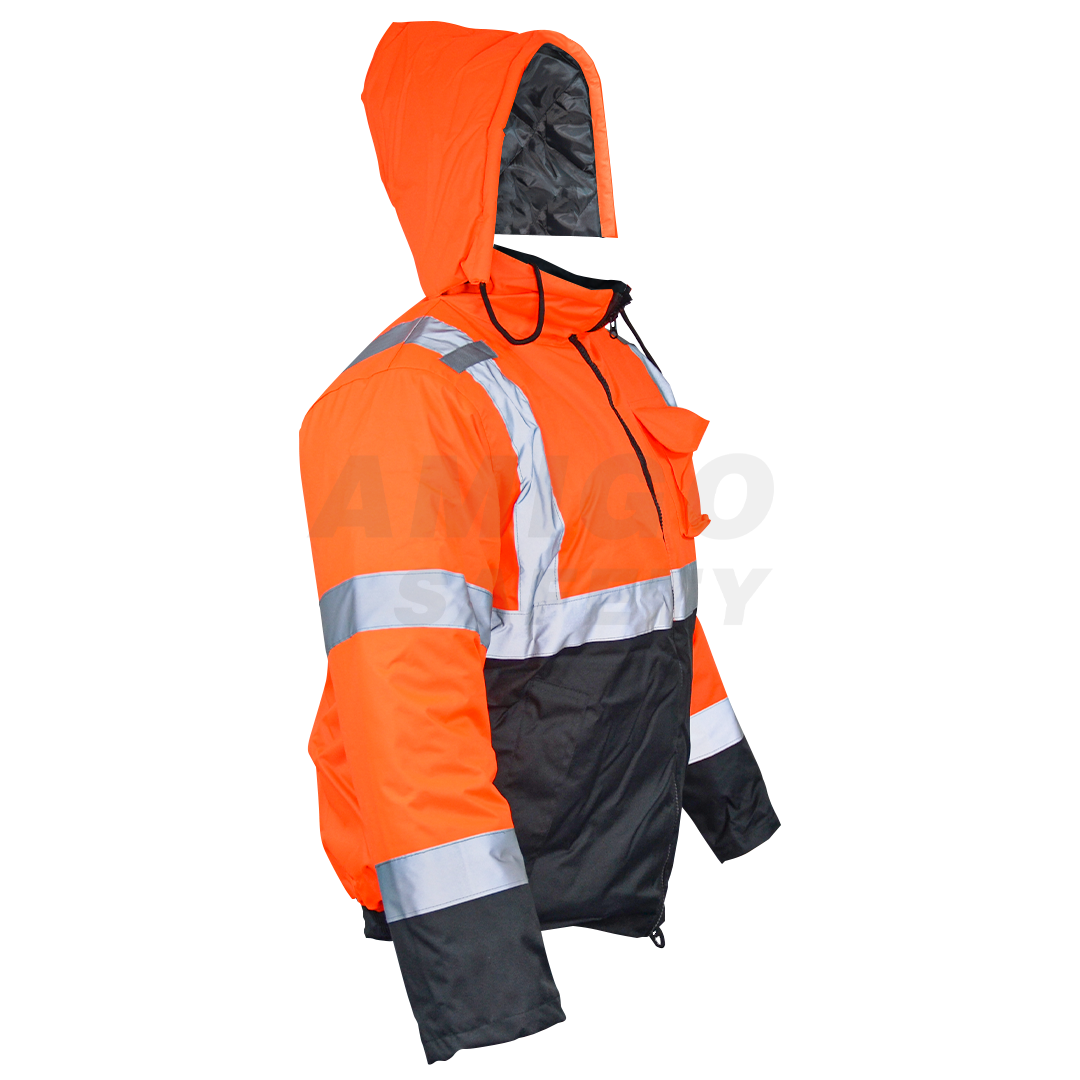 Chamarra Corta Oxford -20°C LAMIRA Naranja/Negro LS-4610 - 1