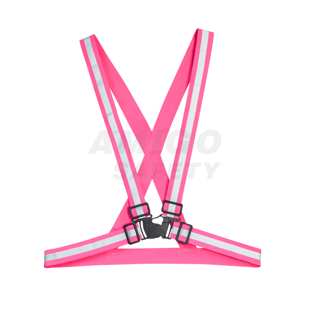 CHALECO CARRILLERO CON REFLEJANTE ALTA VISIBILIDAD ROSA LS-4550 UNITALLA