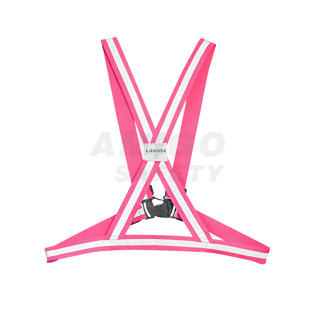 Chaleco Carrillero con Reflejante Alta Visibilidad Rosa LS-4550 Unitalla - 1