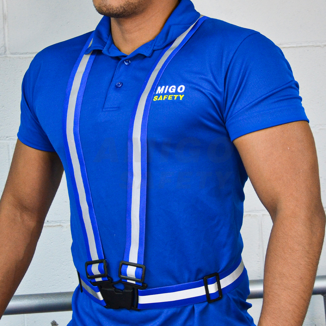 Chaleco Carrillero con Reflejante Alta Visibilidad Azul LS-4550 Unitalla - 2