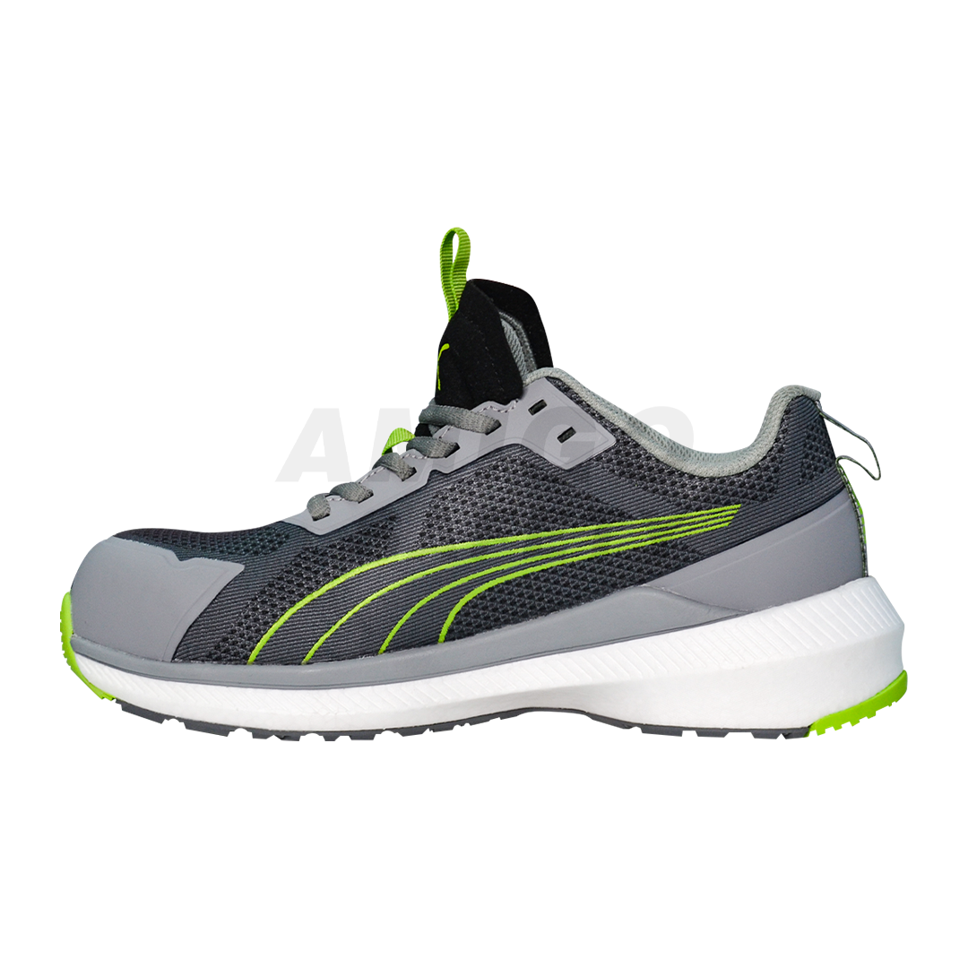 Zapato Tenis con Casco Dieléctrico Puma Safety Gris/Verde P314 - 1
