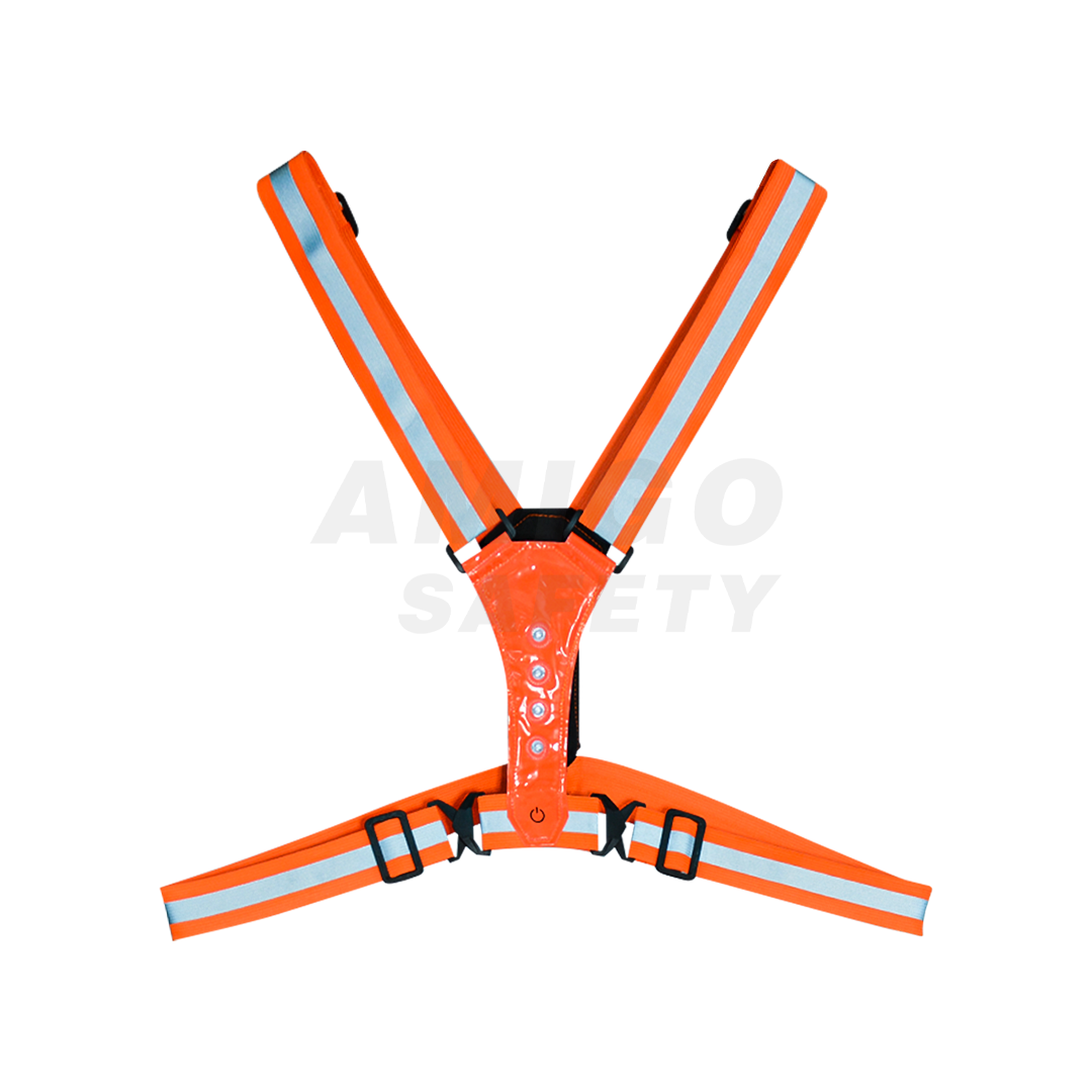 CHALECO ELÁSTICO CON LUCES LED LAMIRA NARANJA LS-4611 UNITALLA