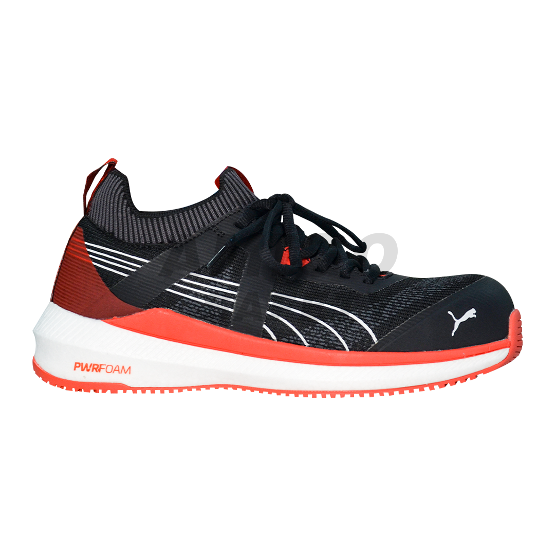 Zapato Tenis con Casco Dieléctrico Puma Safety Negro/Rojo P324 - 0