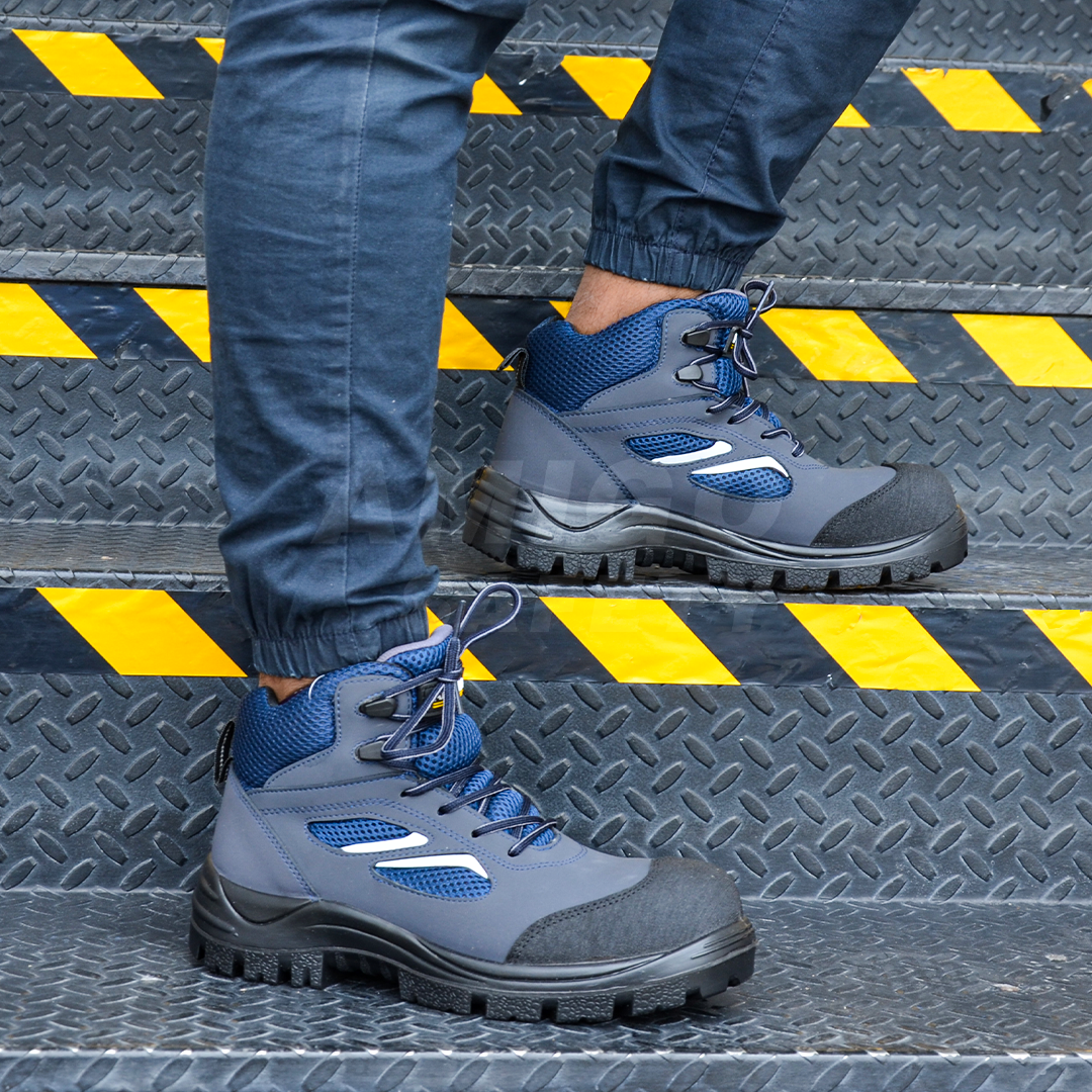 Zapato Borceguí con Casco de Composite PC - ABS Armada Gris/Azul XR50 - 3