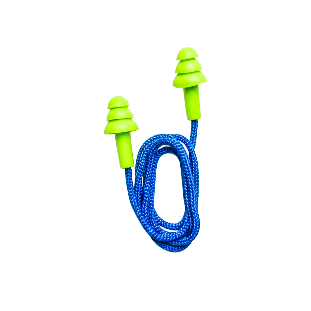 Tapón Auditivo Reutilizable con Cordón SNR 30 dB NRR 25 dB Arca Safety (Par) Verde AR077 … - 0