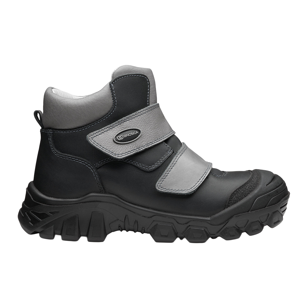 Zapato Borcegui con Casco Polimérico Dieléctrico Brosca Negro DIABETIX PP+D - 0