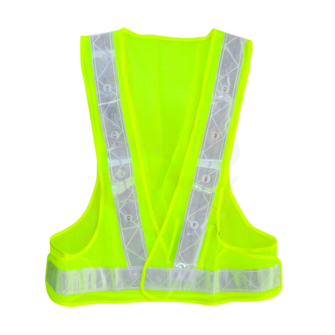 Chaleco Malla con Reflejante LED Amarillo Unitalla - 0